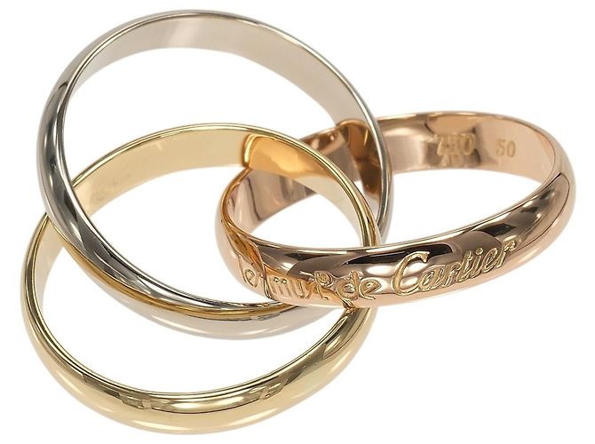 Anello Cartier Trinity in oro rosa bianco e giallo 18K - vista 5