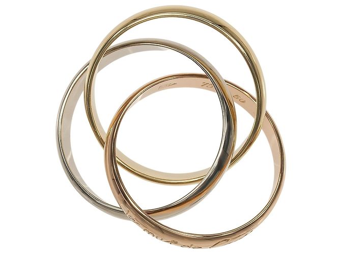 Anello Cartier Trinity in oro rosa bianco e giallo 18K - vista 7