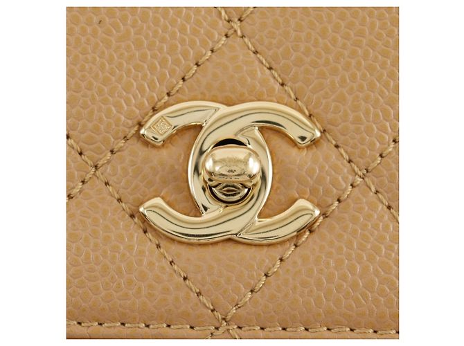 Borsa a Mano Chanel Matelassé in Beige - vista 13
