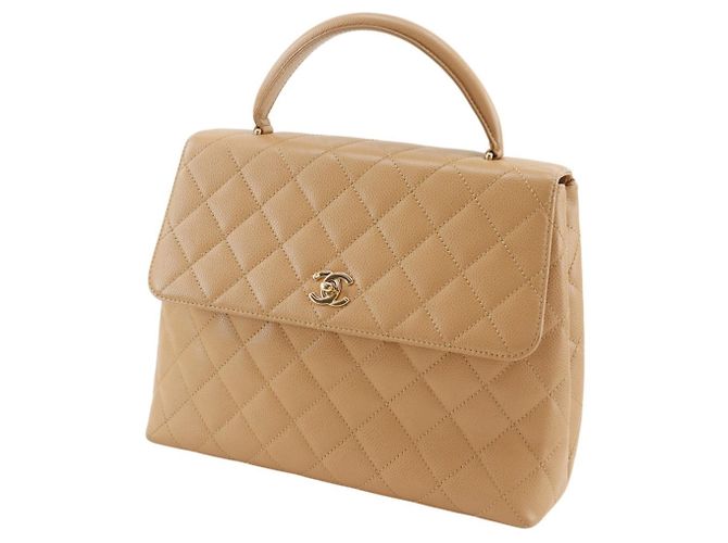 Borsa a Mano Chanel Matelassé in Beige - vista 2