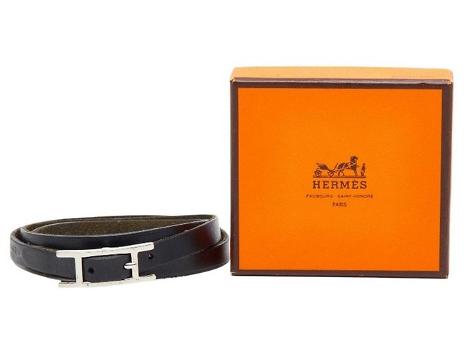 Pulsera Larga Hapi 3 de Hermès Negro - vista 8