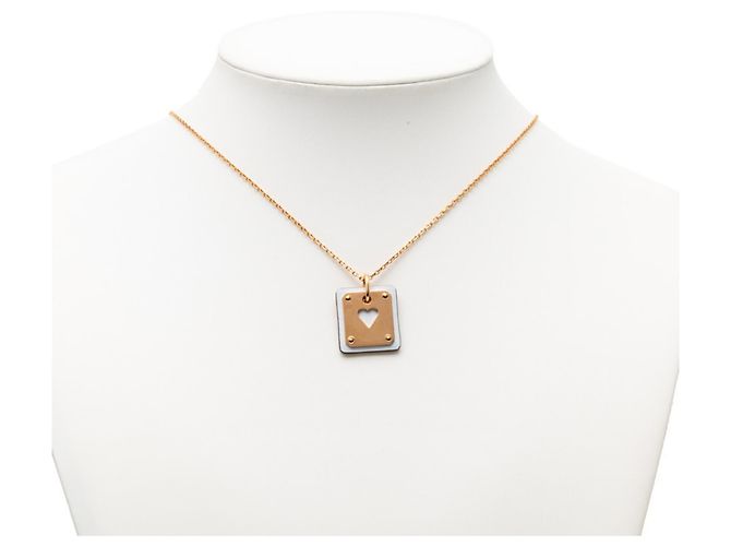Hermès Collana Hermes As de Coeur PM Multicolore D'oro - vista 6