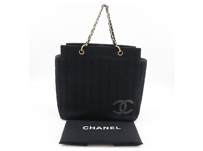 Borsa Tote in Jersey Nero con Catena Chanel - vista 18