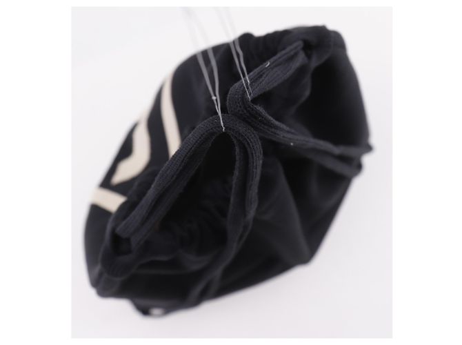 Zaino in cotone nero Chanel - vista 5