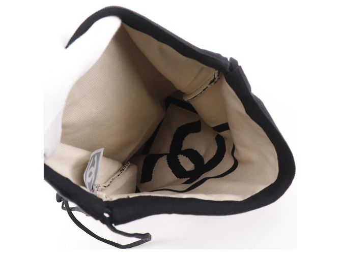 Zaino in cotone nero Chanel - vista 6