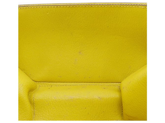 Borsa Clutch Opry di Hermès in Pelle di Capra Gialla Giallo - vista 10