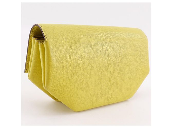 Borsa Clutch Opry di Hermès in Pelle di Capra Gialla Giallo - vista 3