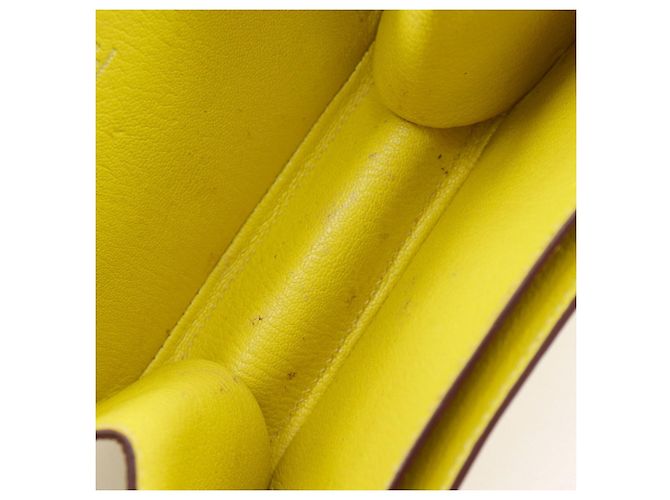 Borsa Clutch Opry di Hermès in Pelle di Capra Gialla Giallo - vista 5