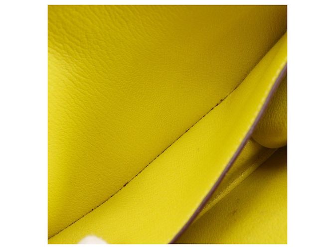 Borsa Clutch Opry di Hermès in Pelle di Capra Gialla Giallo - vista 7