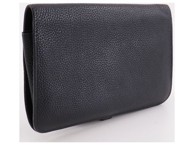 Portafoglio Lungo Dogon GM di Hermès Nero - vista 3