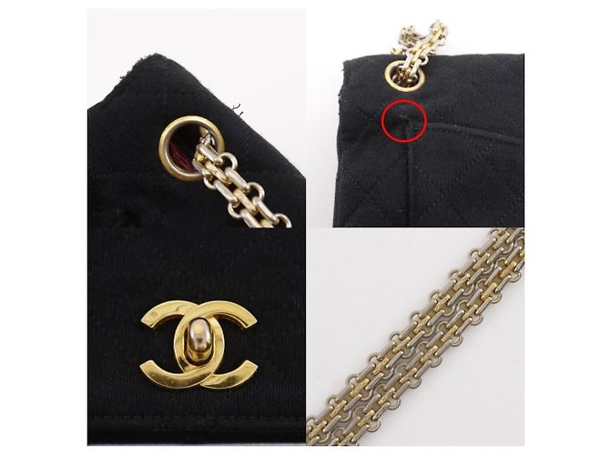 Bolsa de ombro preta com corrente Chanel Preto - vista 14