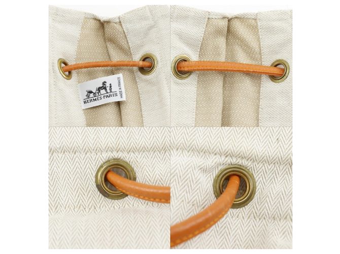 Borsa a Spalla Alain GM di Hermès Beige Arancione - vista 11