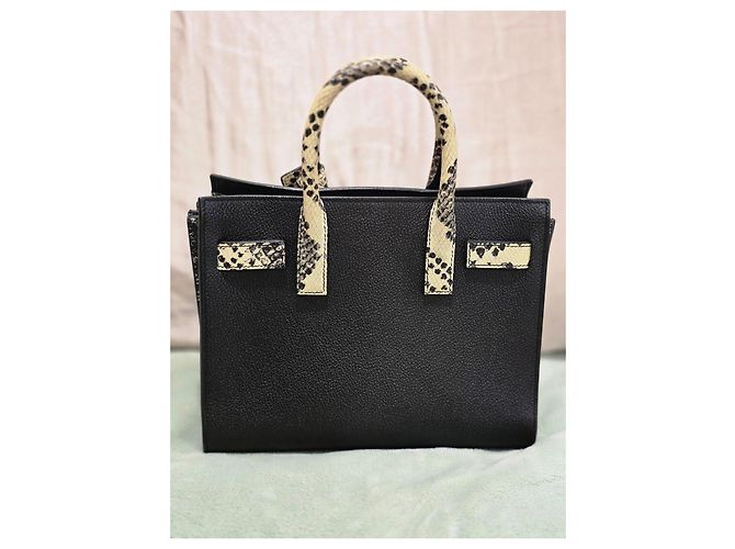Borsa Saint Laurent Sac de Jour Nera Pelle Serpente Nero Stampa python - vista 2