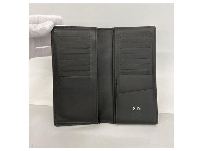 Portafoglio Lungo Brazza NM Aerogram Louis Vuitton Nero - vista 3