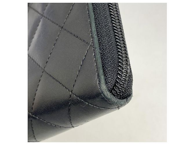 Chanel Cambon Langbörse aus Lammleder mit Lackfinish Schwarz - Ansicht 7