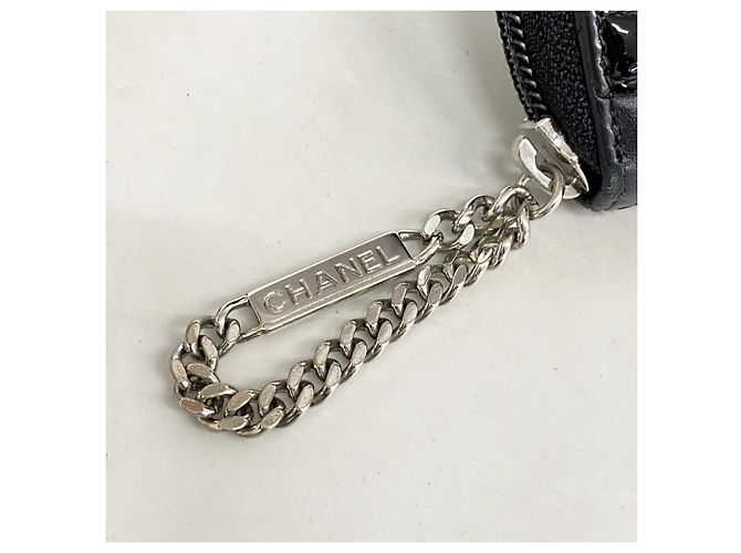 Chanel Cambon Langbörse aus Lammleder mit Lackfinish Schwarz - Ansicht 9