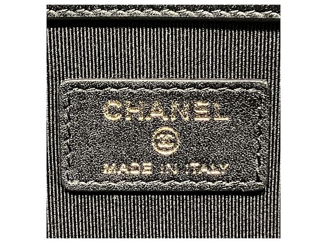 Borsa Clutch in Pelle Caviar Chanel Boy Nero - vista 4