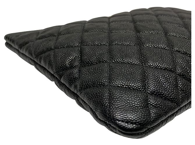 Borsa Clutch in Pelle Caviar Chanel Boy Nero - vista 9