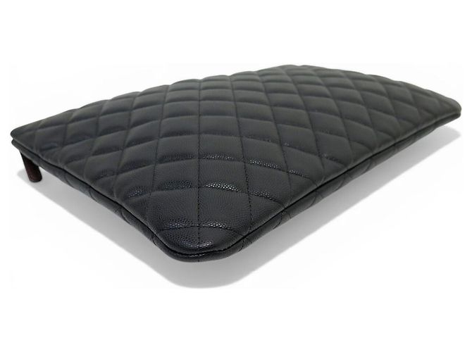 Timeless NUOVO BORSO CHANEL POCHETTE CLASSICA IN PELLE CAVIAR QUILT A82545 - vista 3