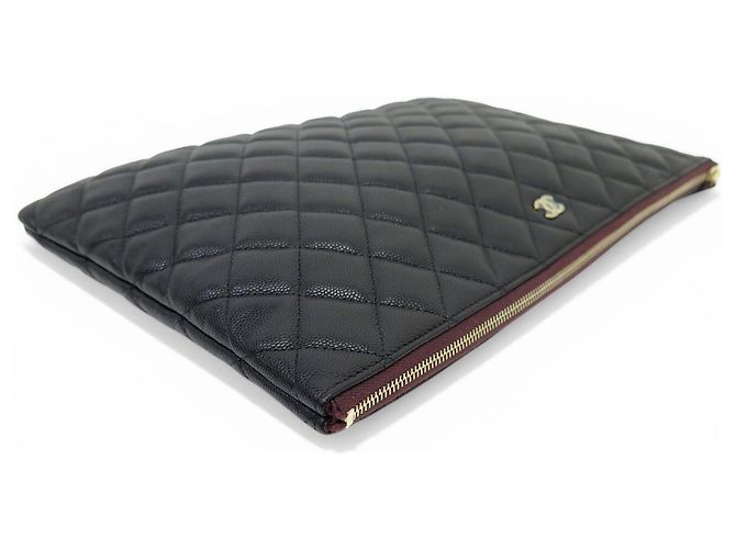 Timeless NUOVO BORSO CHANEL POCHETTE CLASSICA IN PELLE CAVIAR QUILT A82545 - vista 4