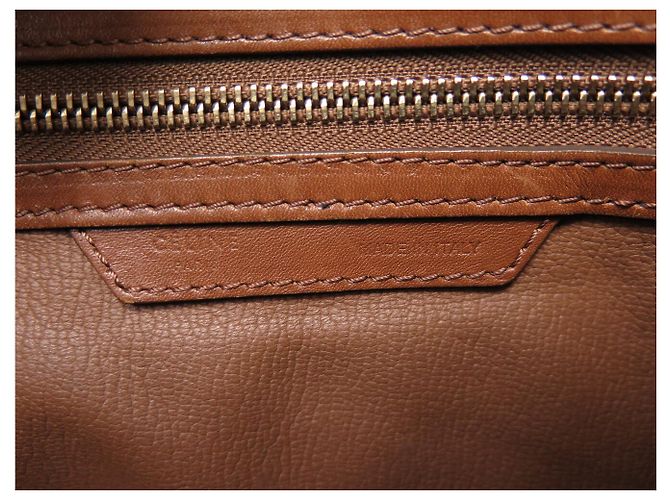 Céline BORSO A MANO CELINE LUGGAGE MEDIO IN PELLE MARRONE - vista 10
