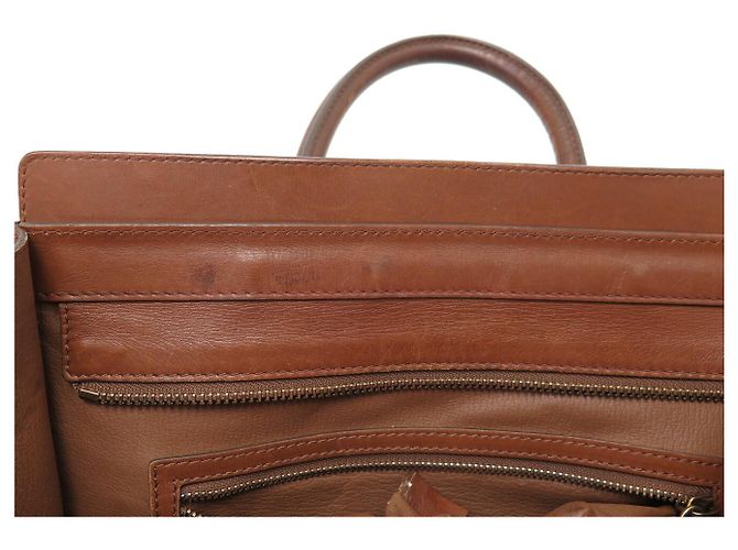 Céline BORSO A MANO CELINE LUGGAGE MEDIO IN PELLE MARRONE - vista 14