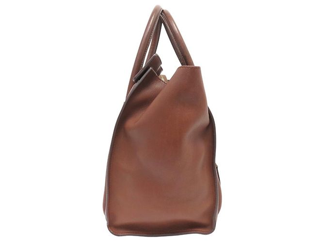 Céline BORSO A MANO CELINE LUGGAGE MEDIO IN PELLE MARRONE - vista 3