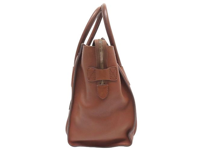 Céline BORSO A MANO CELINE LUGGAGE MEDIO IN PELLE MARRONE - vista 4