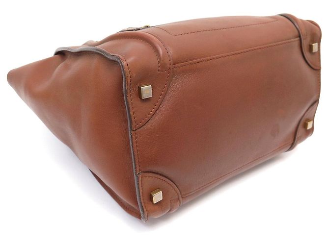 Céline BORSO A MANO CELINE LUGGAGE MEDIO IN PELLE MARRONE - vista 5