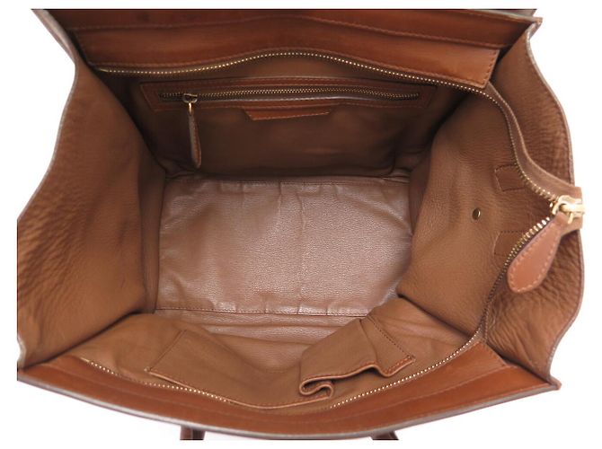 Céline BORSO A MANO CELINE LUGGAGE MEDIO IN PELLE MARRONE - vista 9