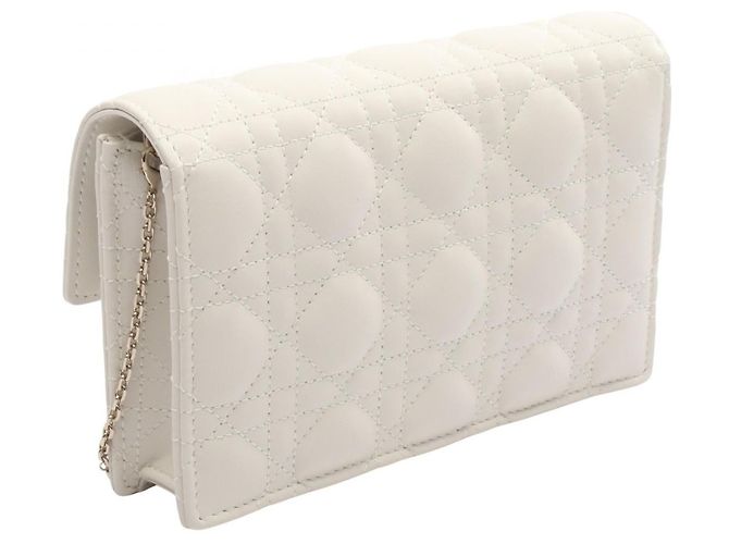 Borsa a spalla in pelle My Dior con catena - vista 3
