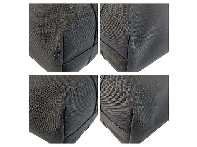 Céline Sac cabas vertical en toile Celine Noir - vue 4
