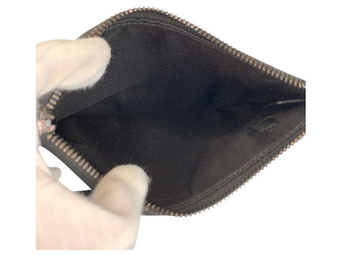 Céline Sac cabas vertical en toile Celine Noir - vue 9