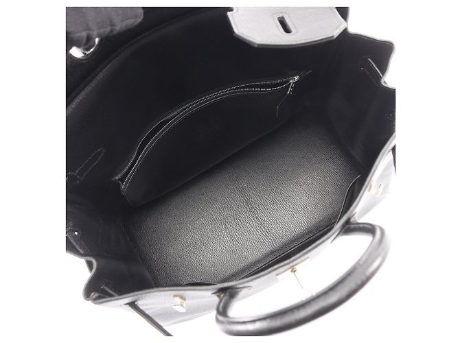 Hermès Hermes Leather Haut à Courroies 32 Handbag Black - view 10