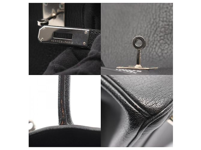 Hermès Hermes Leather Haut à Courroies 32 Handbag Black - view 3