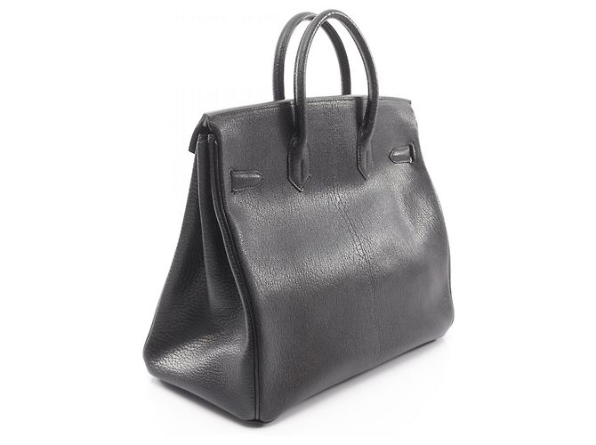 Hermès Hermes Leather Haut à Courroies 32 Handbag Black - view 4