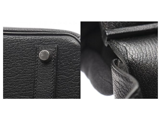 Hermès Hermes Leather Haut à Courroies 32 Handbag Black - view 7