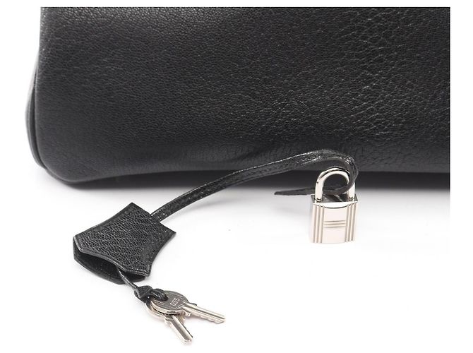 Hermès Hermes Leather Haut à Courroies 32 Handbag Black - view 9