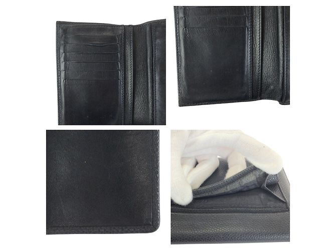 Chanel Vintage Kaviarhaut Compact Wallet Schwarz - Ansicht 7