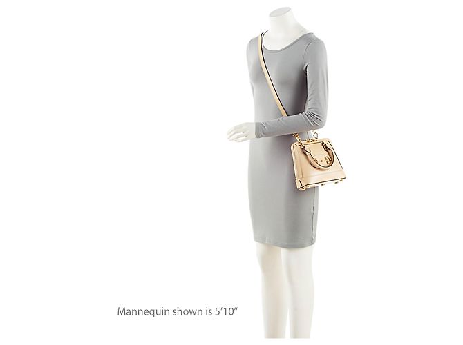 Gucci Leder Horsebit 1955 Mini-Handtasche Braun Beige - Ansicht 5