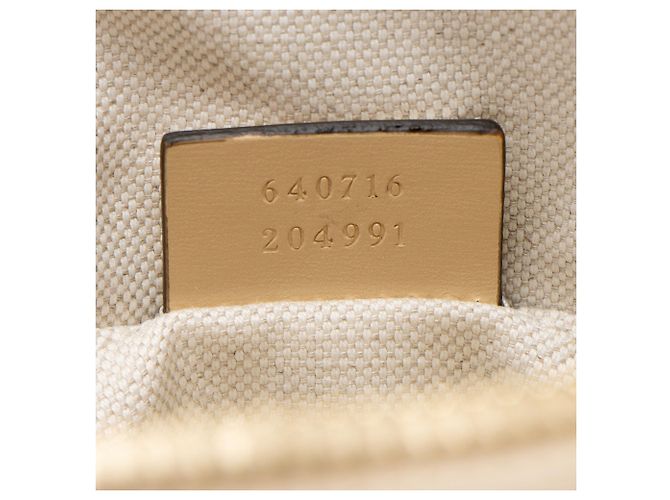 Gucci Leder Horsebit 1955 Mini-Handtasche Braun Beige - Ansicht 6