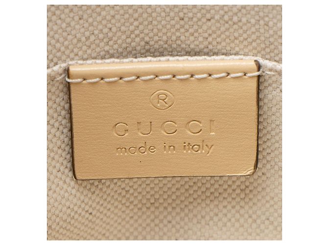 Gucci Leder Horsebit 1955 Mini-Handtasche Braun Beige - Ansicht 8