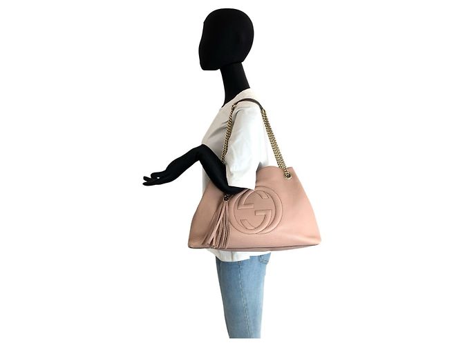 Gucci Soho Leder Schultertasche mit Kette Pink - Ansicht 5