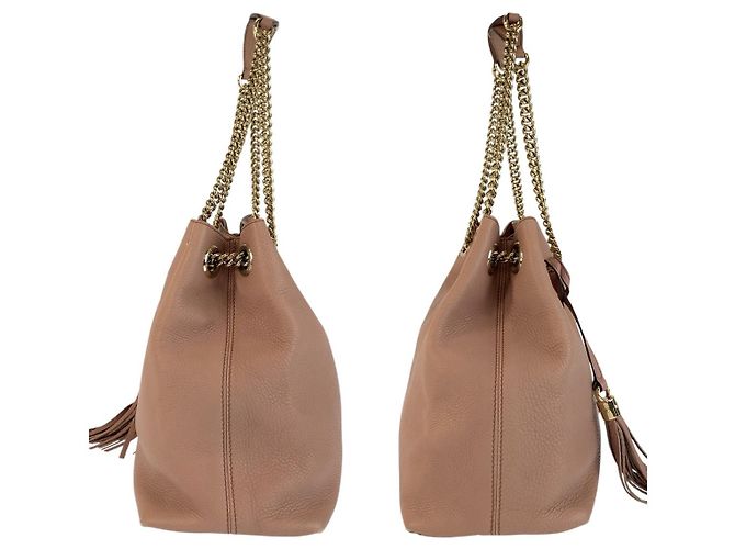 Gucci Soho Leder Schultertasche mit Kette Pink - Ansicht 6