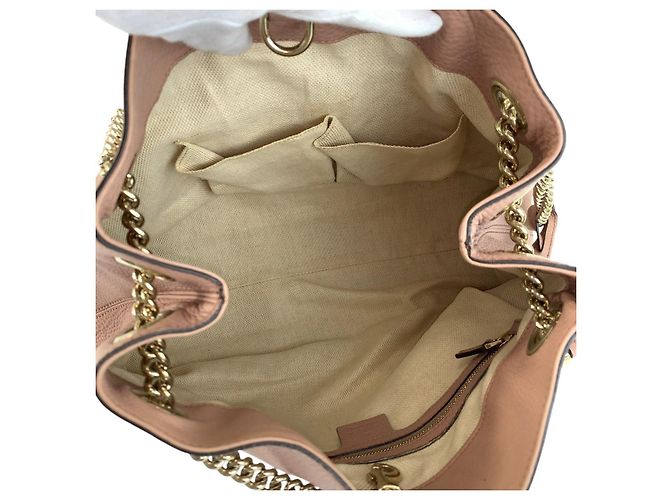 Gucci Soho Leder Schultertasche mit Kette Pink - Ansicht 7