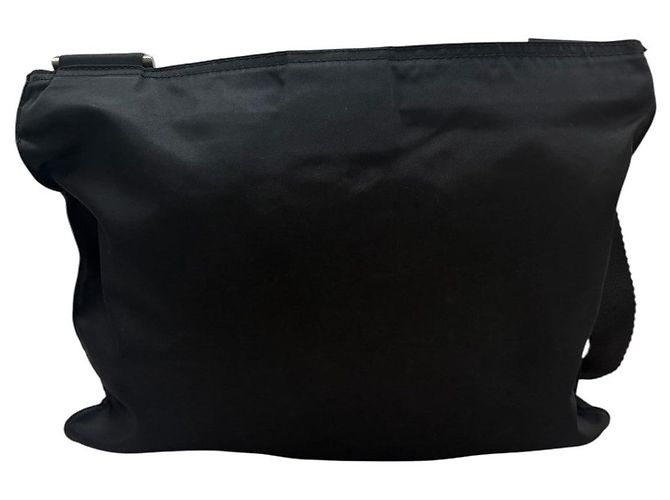 Bolsa de ombro Prada em nylon tessuto com logo triangular Preto - vista 2