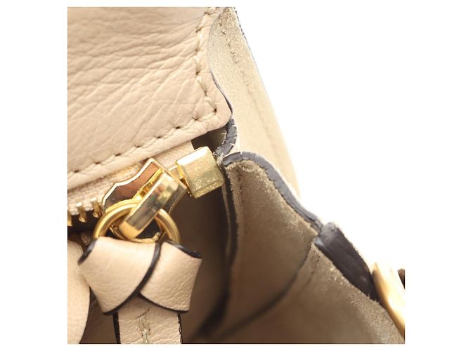Chloé Bolso de cuero de ante Chloe Pixie beige - vista 3