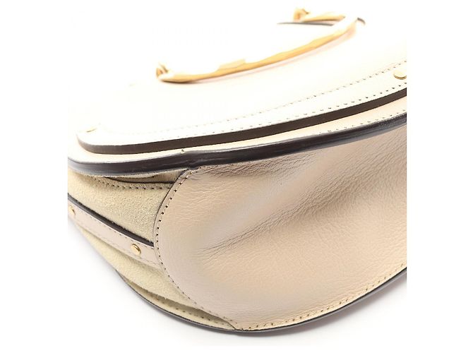 Chloé Bolso de cuero de ante Chloe Pixie beige - vista 9