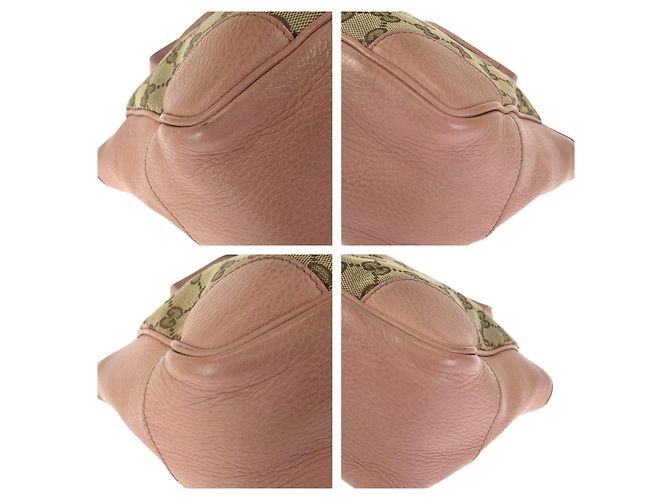 Gucci GG Canvas Leder Tragetasche Braun Beige - Ansicht 3