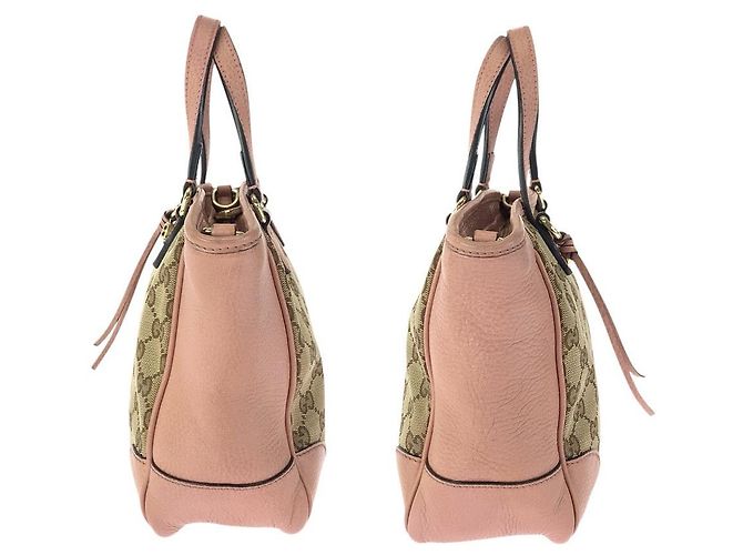 Gucci GG Canvas Leder Tragetasche Braun Beige - Ansicht 8